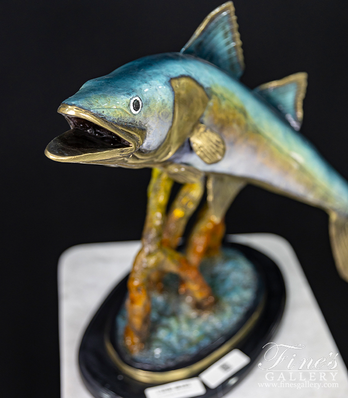 Bronze Statues  - Bronze Fish Statue Snook - BS-1326